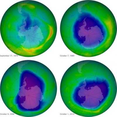Lỗ thủng tầng ozon theo từng năm